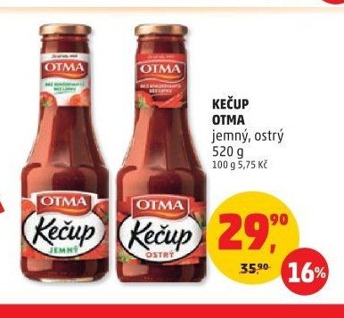 KEČUP OTMA jemný, ostrý 520 g