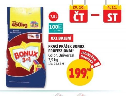 PRACÍ PRÁŠEK BONUX PROFESSIONAL 7,5 kg