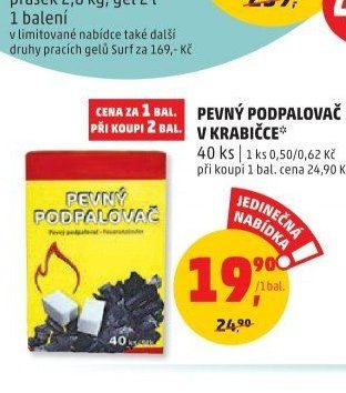 PEVNÝ PODPALOVAČ V KRABIČCE 40 ks