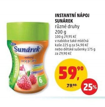 INSTANTNÍ NÁPOJ SUNÁREK různé druhy 200 g