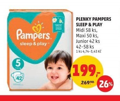 PLENKY PAMPERS SLEEP & PLAY 42-58 ks