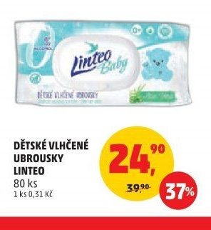 DĚTSKÉ VLHČENÉ UBROUSKY LINTEO 80 ks
