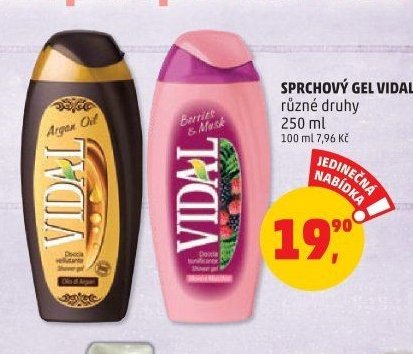 SPRCHOVÝ GEL VIDAL