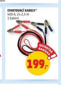 STARTOVACÍ KABELY 400 A, 2x 2,5 m