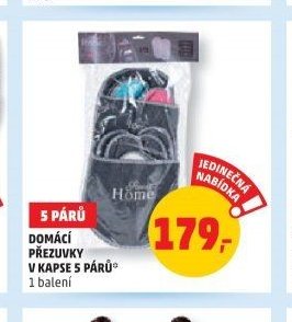 DOMÁCÍ PŘEZUVKY V KAPSE 5 PÁRŮ