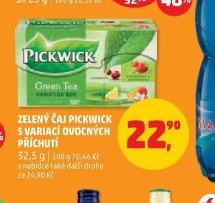 Zelený čaj Pickwick s variací ovocných příchutí