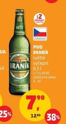 Pivo Braník světlé výčepní