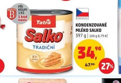KONDENZOVANÉ MLÉKO SALKO