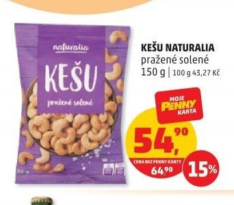 Kešu Naturalia pražené solené