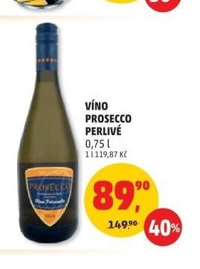 Víno Prosecco perlivé