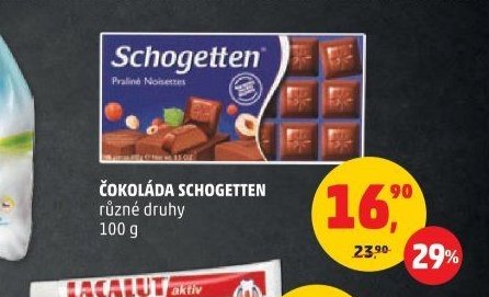 ČOKOLÁDA SCHOGETTEN různé druhy