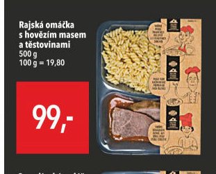 Rajská omáčka s hovězím masem a těstovinami