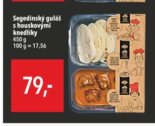 Segedínský guláš s houskovými knedlíky