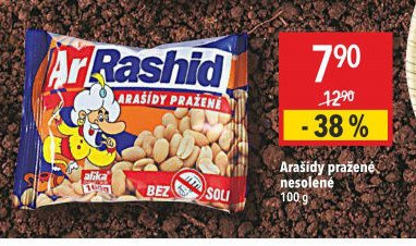 Arašídy pražené nesolené
