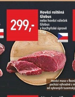 Hovězí roštěná nebo hovězí váleček Globus
