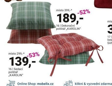 Sedací polštář KAROLIN - Möbelix akcniletaky.com