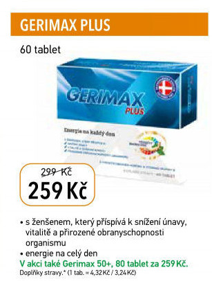 Doplněk stravy Gerimax Plus - Alphega lékárna akcniletaky.com