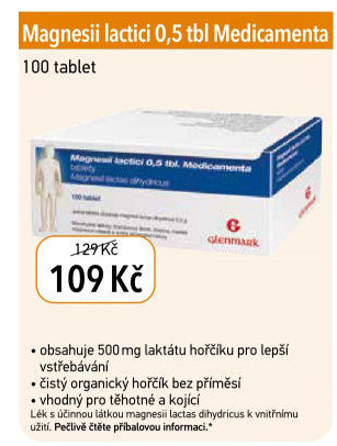 Doplněk stravy Magnesii lactici 0,5 Glenmark