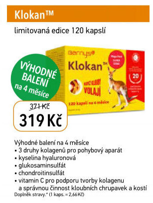 Doplněk stravy na klouby Klokan Barny'