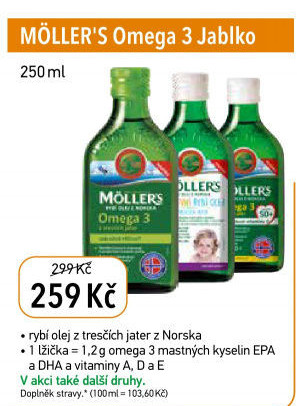 Doplněk stravy rybí olej Omega 3 Möller'