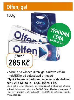 Gel proti bolesti a zánětu kloubů Olfen - dárkové balení