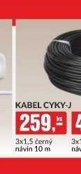 Kabel CYKY-J 3x1,5 černý návin 10 m - bauMax akcniletaky.com