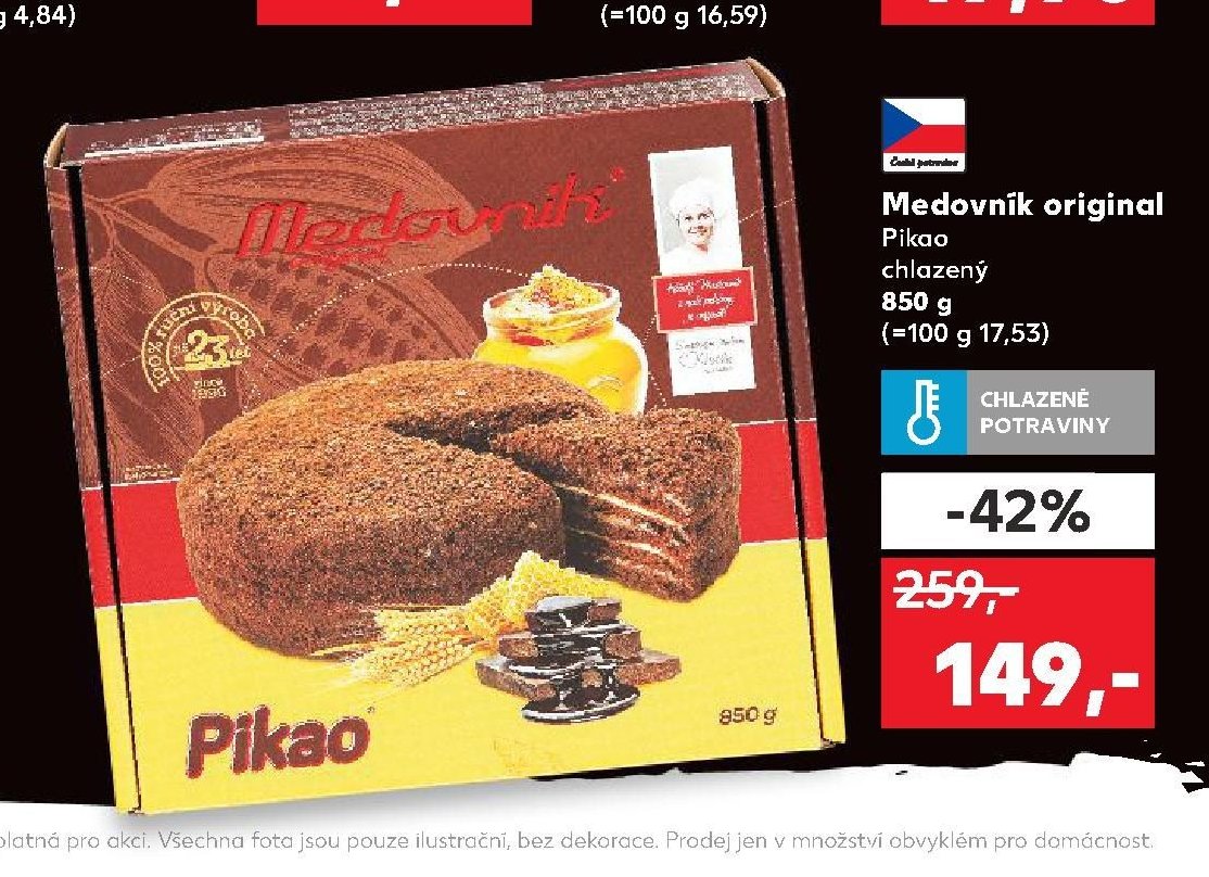 Medovník original Pikao chlazený 850 g