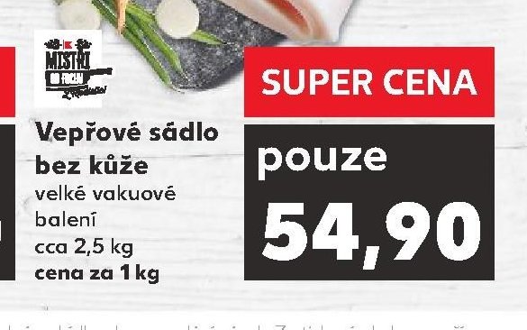 Vepřové sádlo bez kůže