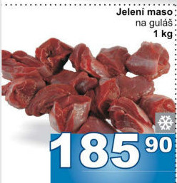 Jelení maso na guláš mražené