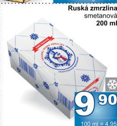 Ruská zmrzlina Plombir