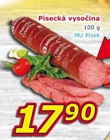 Salám Vysočina písecká Maso uzeniny Písek