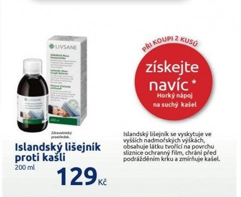Islandský lišejník proti kašli 200 ml