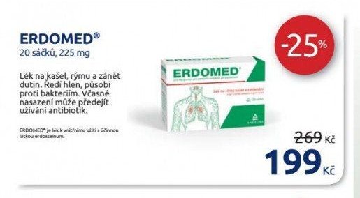 ERDOMED 20 sáčků, 225 mg