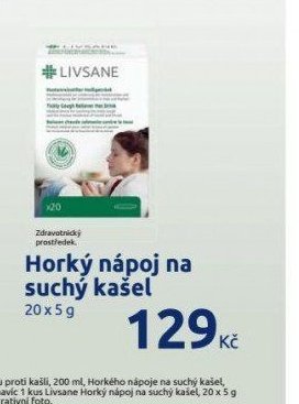 LIVSANE Horký nápoj na suchý kašel 20 x 5 g