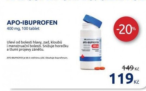 APO-IBUPROFEN 400 mg, 100 tablet