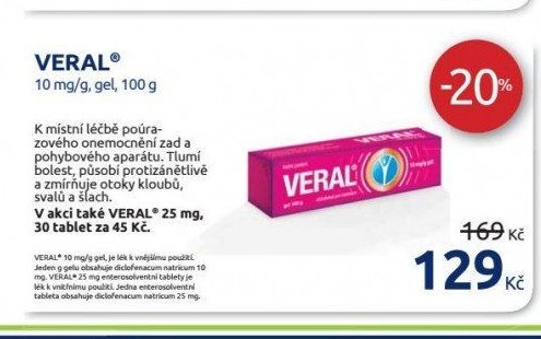 VERAL 10 mg/g, gel, 100 g