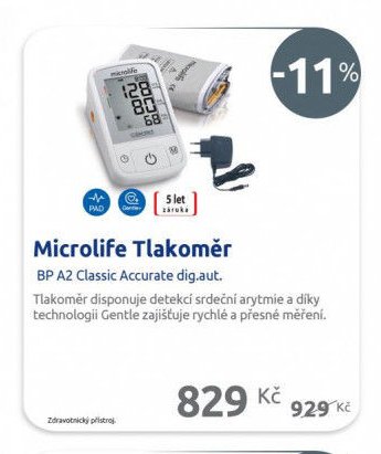 Microlife Tlakoměr BP A2 Classic Accurate dig.aut.