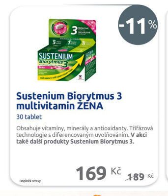 Sustenium Biorytmus 3 multivitamin ŽENA