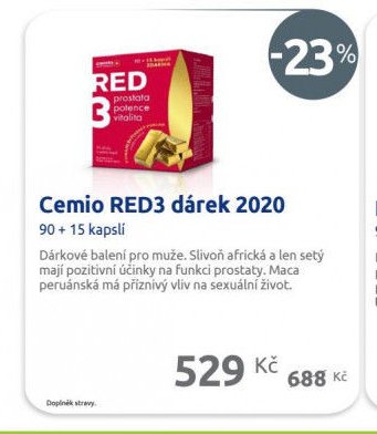 Cemio RED3 dárek 2020
