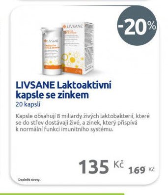 LIVSANE Laktoaktivní kapsle se zinkem