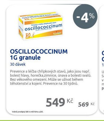 OSCILLOCOCCINUM 1G granule
