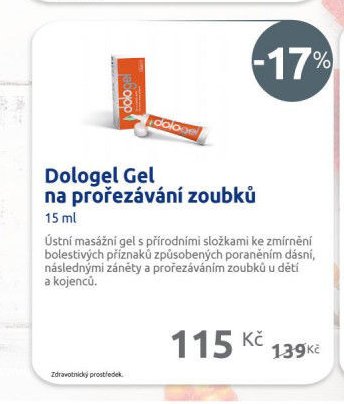 Dologel Gel na prořezávání zoubků