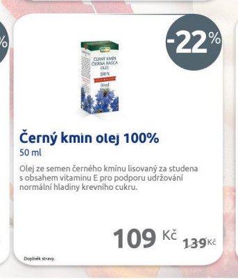 Černý kmin olej 100%