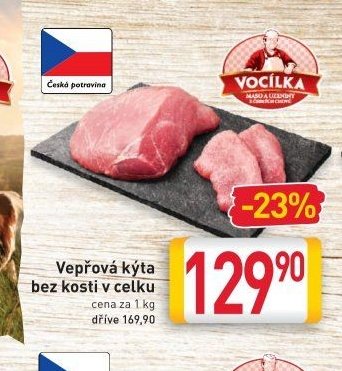 Vepřová kýta bez kosti v celku