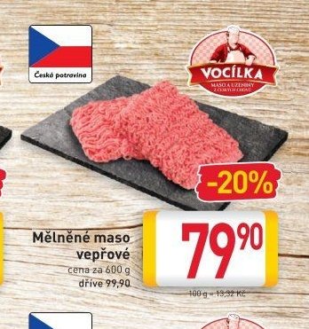 Mělněné maso vepřové