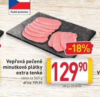 Vepřová pečeně minutkové plátky extra tenké
