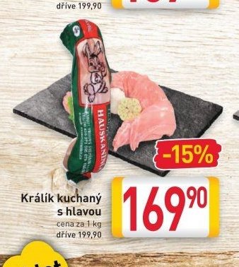 Králík kuchaný s hlavou
