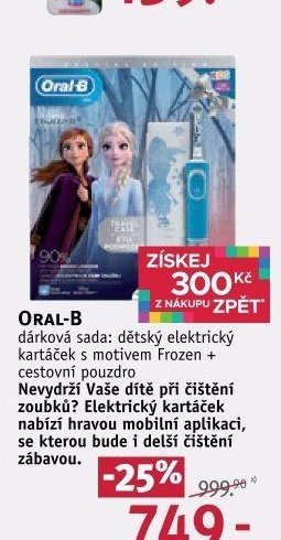 ORAL-B dětský elektrický kartáček s motivem Frozen