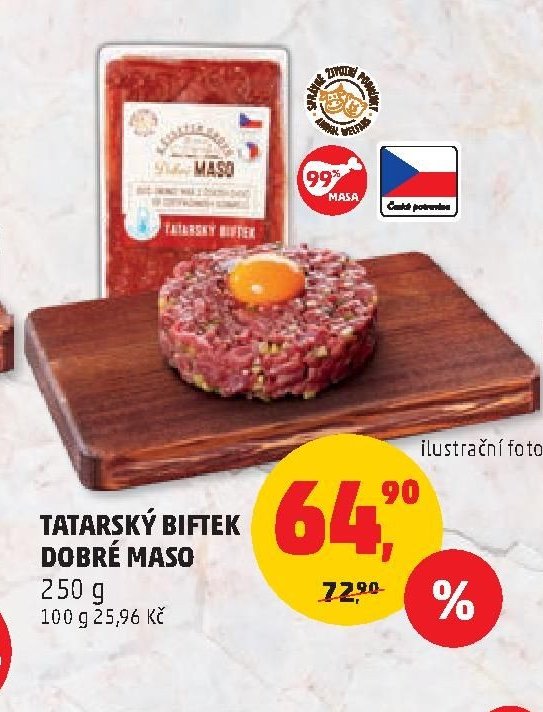 TATARSKÝ BIFTEK DOBRÉ MASO