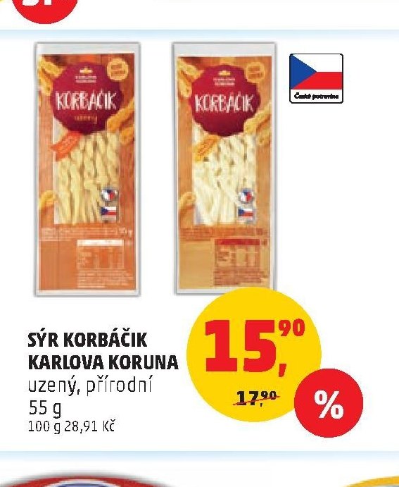 SÝR KORBÁČIK KARLOVA KORUNA